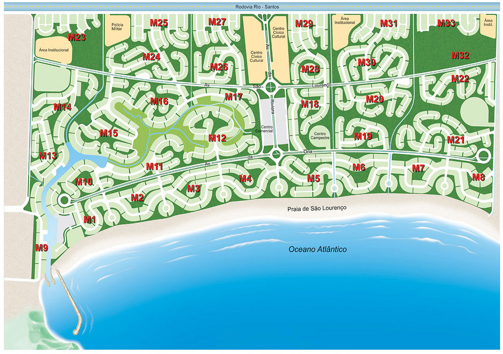 Mapa da Riviera de São Lourenço